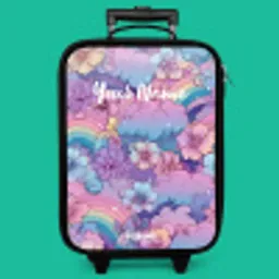 Illustratie van wolken, regenbogen en bloemen Kinderkoffer - Zwart klein -zzz_website3d_nbs