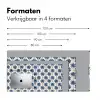 Symmetrisch - Palm - Blauw Muismat XXL klein 681 -sfeer5