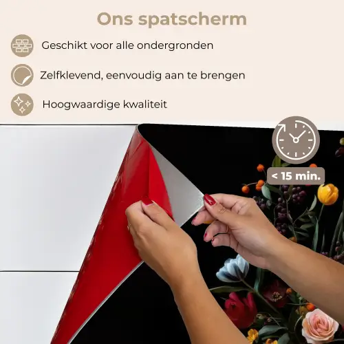 Klassiek - Vaas - Boeket - Bloemen keuken achterwand spatscherm klein -spatscherm_NL