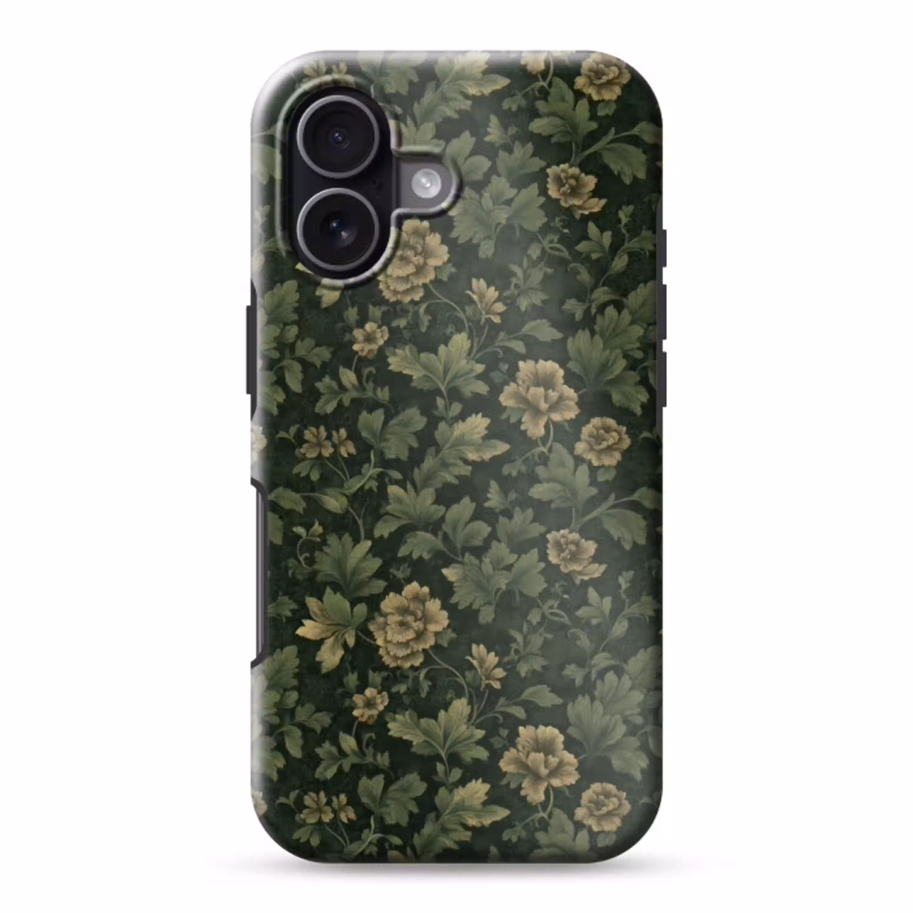 Donker - Groen - Goud - Botanisch Toughcase MagSafe Apple iPhone 17 klein 1017 -3d