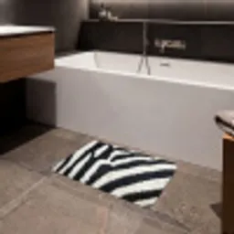 Zebra - Vacht - Klassiek - Zwart - Wit Badmat klein -sfeer3