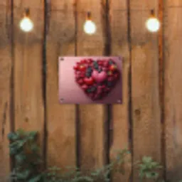 Fruit - Hartjes - Aardbeien - Frambozen - Bosbessen tuinposter los doek klein -sfeer1