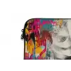 Vrouw - Kauwgom - Graffiti - Neonkleuren laptophoes neopreen klein -detail