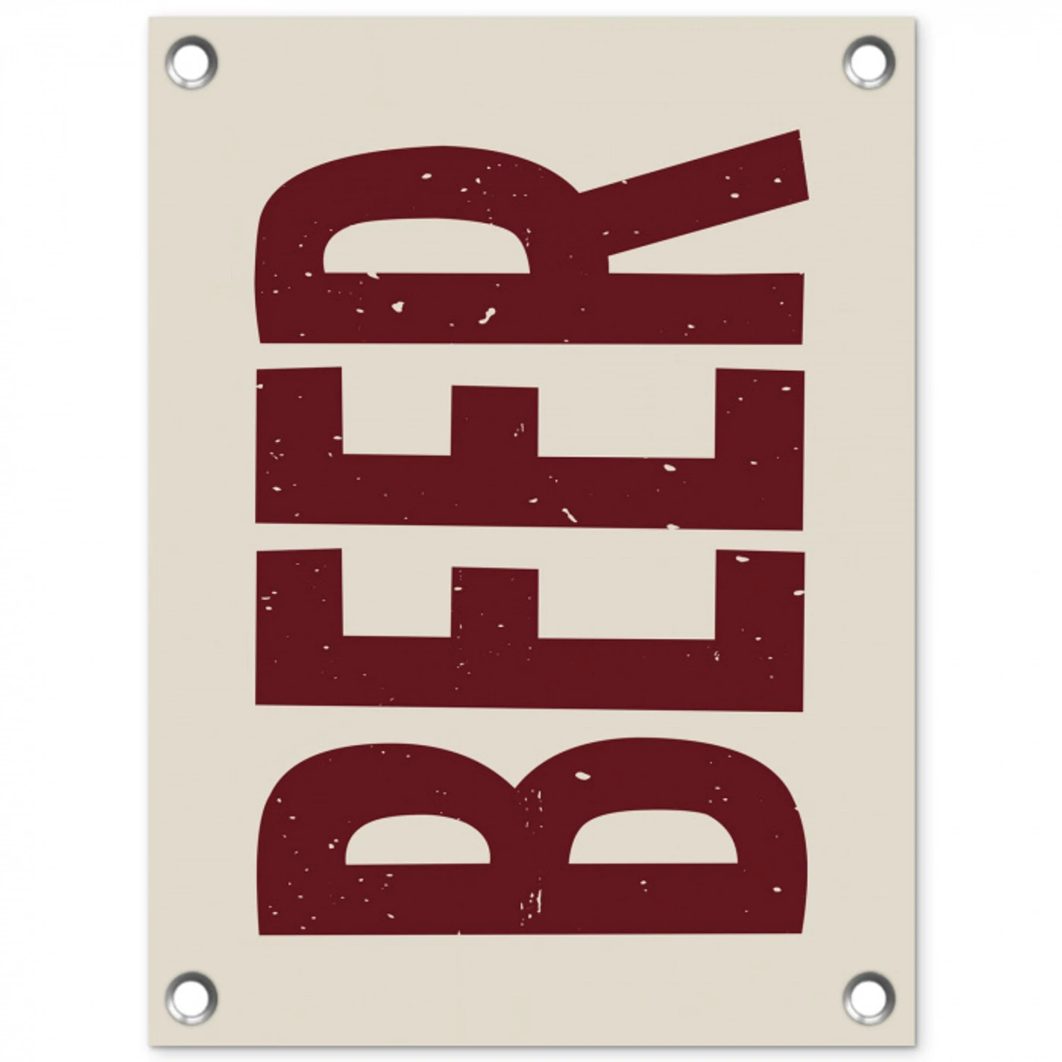 Japandi - Beer - Red - Retro tuinposter los doek klein -3d