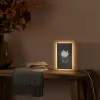 Friet - Witte krijttekening - Zwart Light Box met kabel (Tafellamp) klein -sfeer4