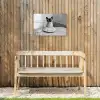 Kat - Siamees - Zwart Wit - Schattig - Dieren Tuinposter op houten frame 2 cm dik klein -sfeer4