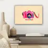 Camera - Memories - Roze - Geschilderd canvas 2cm klein -sfeer6
