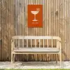 Cocktail - Oranje - Zomer - Quote Tuinposter op houten frame 2 cm dik klein -sfeer4