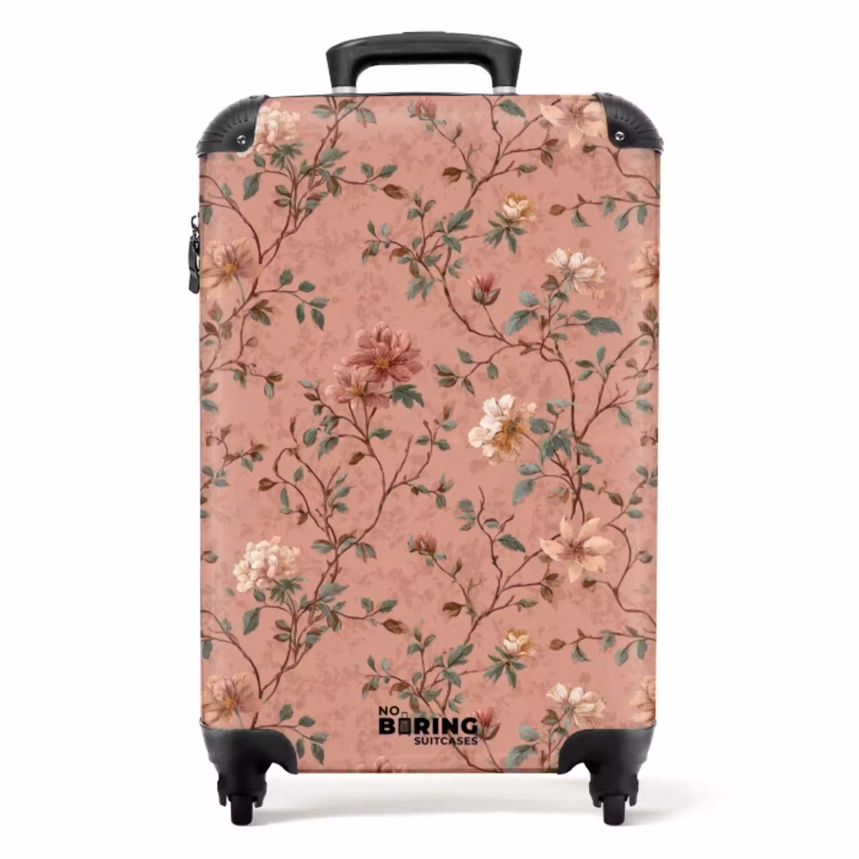 Botanisch - Bloemen - Roze NBS - Handbagage koffer - Volwassenen Unisex middel -productfoto_recht