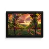 Wijngaard - Druiven - Zonsondergang fotolijst zwart zonder passe partout klein -3d