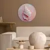 Schelp - Pastel - Pink Akoestische PET Vilt - Rond klein -sfeer1