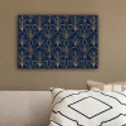 Deco - Waaier - Blauw canvas 2cm klein 34 -sfeer3
