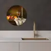 Fruit -  Stilleven - Wijn - Kaars KitchenYeah - Keuken - Wandcirkel Forex klein -sfeer1