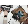 Schotse hooglander - Neus - Bruin laptophoes neopreen klein -bureau