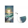 Zee - Zon - Golven - Rotsen fotobehang vinyl groot -3d