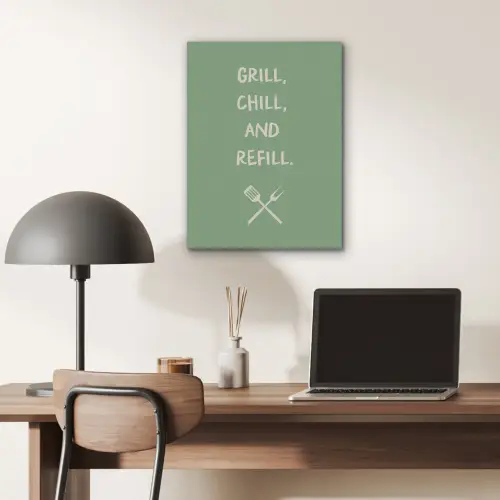 Grill - Groen - Zomer - Quote PET vilt klein -sfeer5
