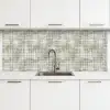 Linnen - Patroon - Groen keuken achterwand 2 middel 871 -3d