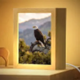 Zeearend - Boom - Bergen - Groen Light Box met kabel (Kinderlampje) klein -zzzz_3d_website