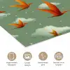 Dinosaurussen - Wolken - Sterren - Oranje poster papier klein -closeup_NL