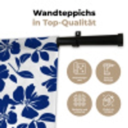 Floraal - Modern - Blauw Wandkleed katoen klein 269 -tsfeer2_DE