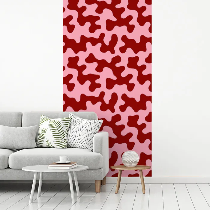 Modern - Abstract - Rood fotobehang vinyl groot 64 -woonkamer