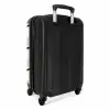 Golvende strepen in crème tinten NBS - Handbagage koffer - Kinderen Unisex middel -achterkant