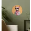 Zonnebril - Kat - Sjaal - Bloemen Wandcirkel behangsticker klein -sfeer2