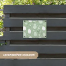 Groen - Eieren - Patroon tuinposter los doek klein -sfeer3