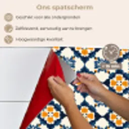 Klassiek - Geometrisch - Blauw keuken achterwand spatscherm klein 900 -spatscherm_NL