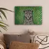 Panter - Zebrapatroon - Groen canvas 2cm klein -sfeer1