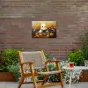 Halloween - Spook - Herfst - Pompoen - Bloemen - Natuur Tuinposter op houten frame 2 cm dik klein -sfeer3