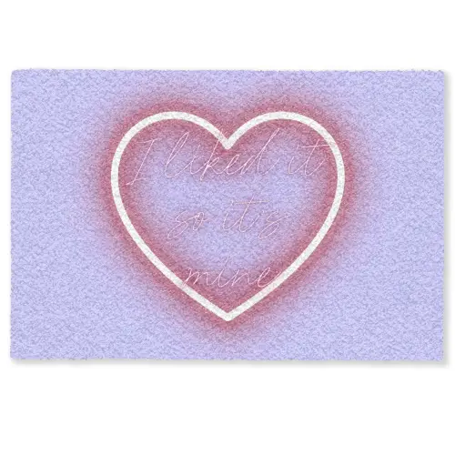I liked it so it's mine - Neon hart - Paars Deurmat klein -zkaufland3d