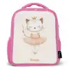 Ballerina kitten in beige kleuren Kinderrugzak - Roze middel -3d