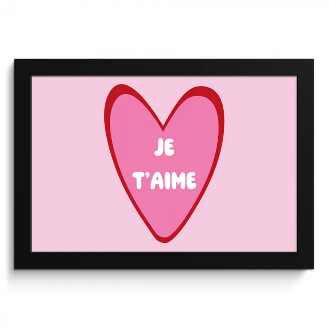 Hart - Frans - Valentijn - Roze KitchenYeah - Keuken - Fotolijst klein -3d