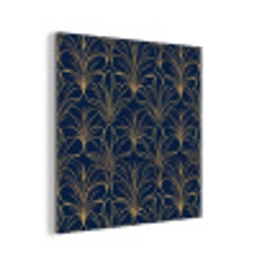 Deco - Waaier - Blauw aluminium wit klein 46 -3d