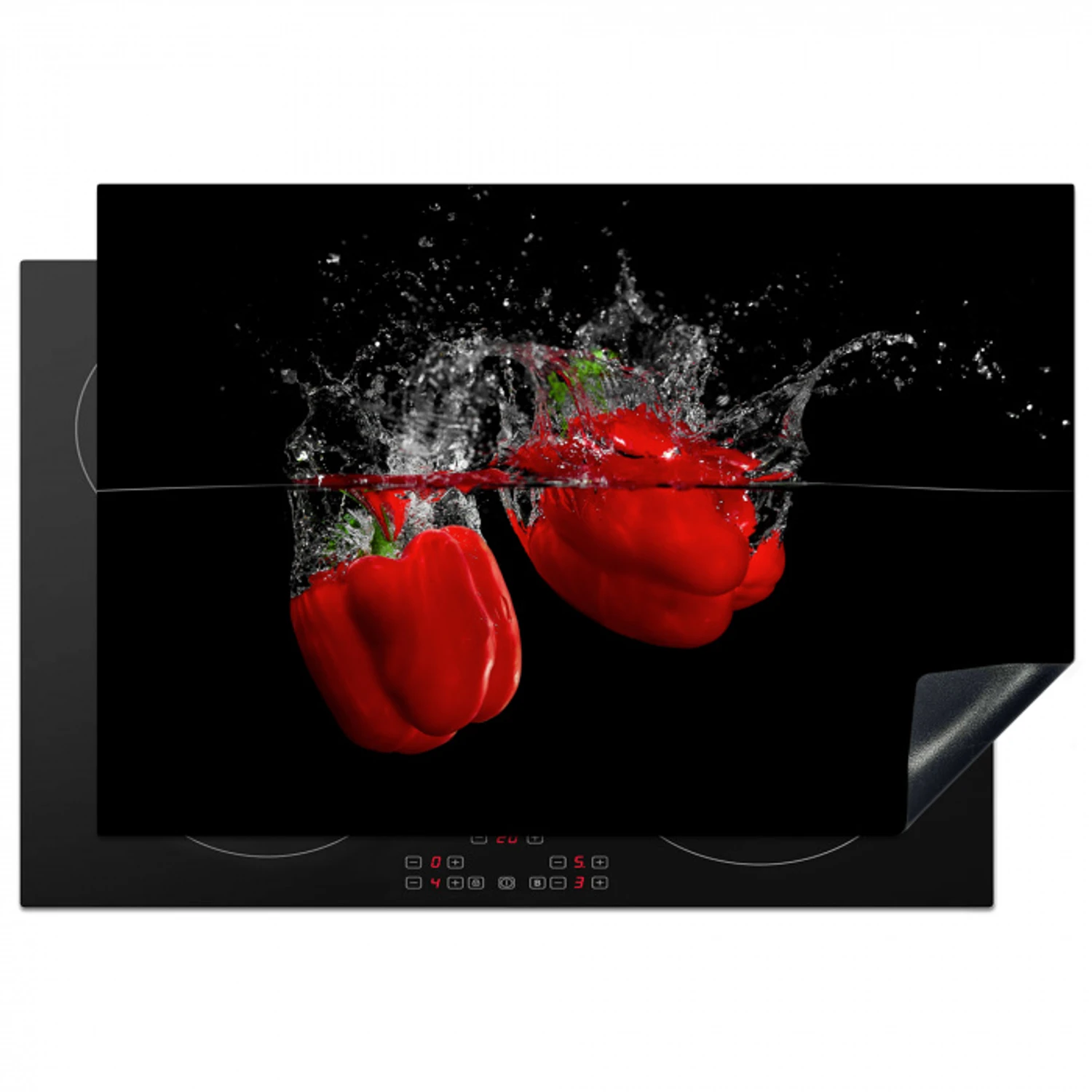 Spektakel van Paprika en Water Inductie beschermer vinyl 3mm klein -3d