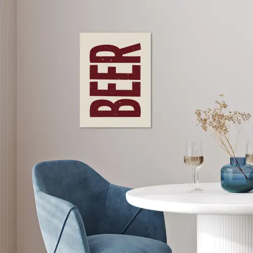 Japandi - Beer - Red - Retro poster papier klein -sfeer3