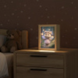 Teddybeer - Bloemenkrans - Vlinders - Elfenvleugels Light Box met kabel klein -sfeer1_kind