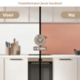 Roodborst - Natuur - Roze keuken achterwand 2 middel -voor-na2_NL