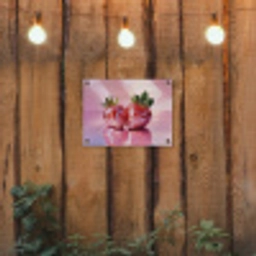 Disco - Fruit - Glitter - Strawberry tuinposter los doek klein -sfeer1
