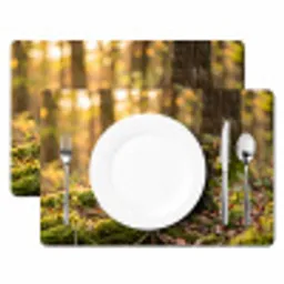 Houtsnip - Bos - Bladeren - Herfst - Gecamoufleerd Placemat vinyl groot -zzsfeer2_Kitchenyeah-website