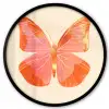 Vlinder - Minimalistisch - Roze Fotolijst rond zonder passe partout klein -3d