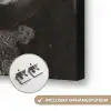 Willem van Oranje - Adriaen Thomasz - Panterprint Textielframe zwart klein -USP_ophangsysteemNL