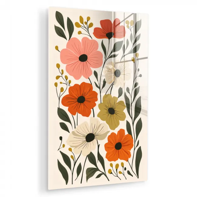 Veldbloemen - Stengels - Blaadjes - Groen plexiglas 5mm klein -zzzproduct_nieuw