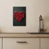 Kersen - Hart - Rood - Zwart KitchenYeah - Keuken - Canvas klein -sfeer2