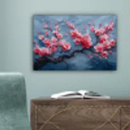 Bloesem - Bloem - Roze - Tak canvas 2cm klein -sfeer4