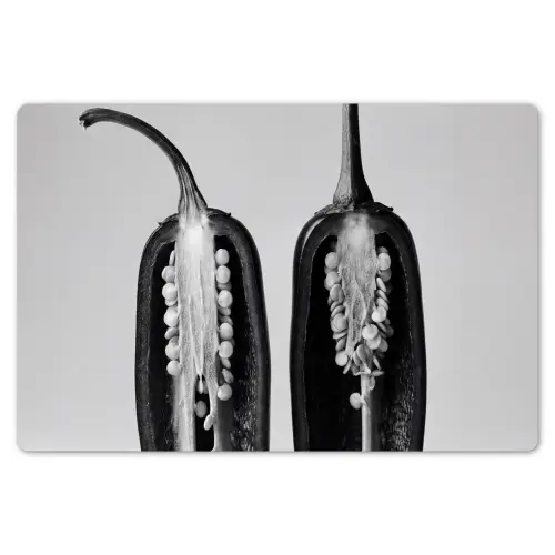 Pepers - Zwart - Wit - Zaadlijsten Placemat vinyl groot -zzsfeer1_Kitchenyeah-website