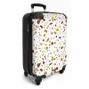 Terrazzo patroon veelkleurig oker en roest NBS - Handbagage koffer - Kinderen Unisex middel -productfoto_3d