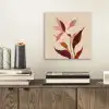Bloemen - Blaadjes - Minimalistisch - Roze aluminium wit klein -sfeer1