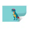 Dinosaurus - Blauw - Zonnebril Muursticker klein -3d
